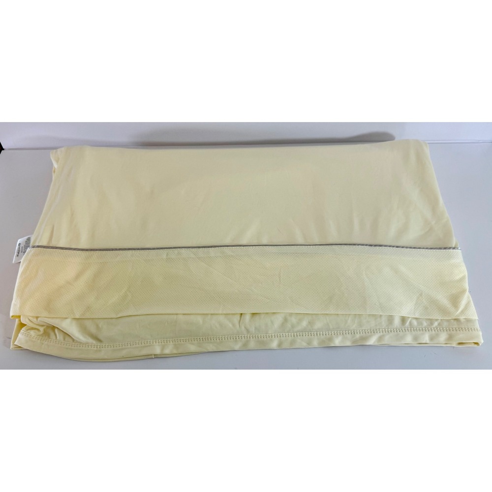 bedgear Original Performance Cooling Flat Sheet Queen Cream Yellow Wicking